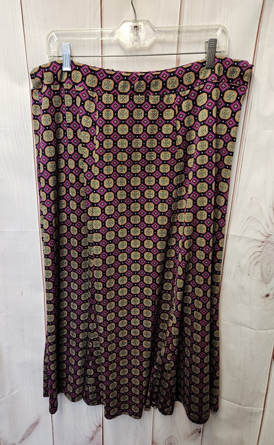 Sunny Leigh Women's Size L Tall Black & Purple Skirt
