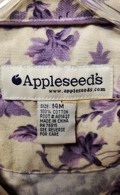 Appleseed's Women's Size 14 White & Purple Floral Blazer