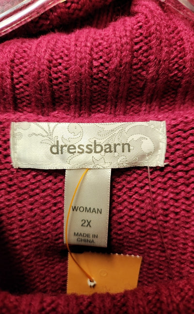 Dressbarn Women's Size 2X Black & Pink Sweater