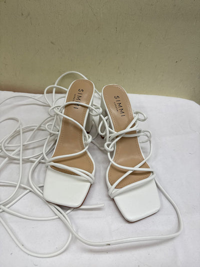 Simmi Women's Size 7 White Sandals Shoes