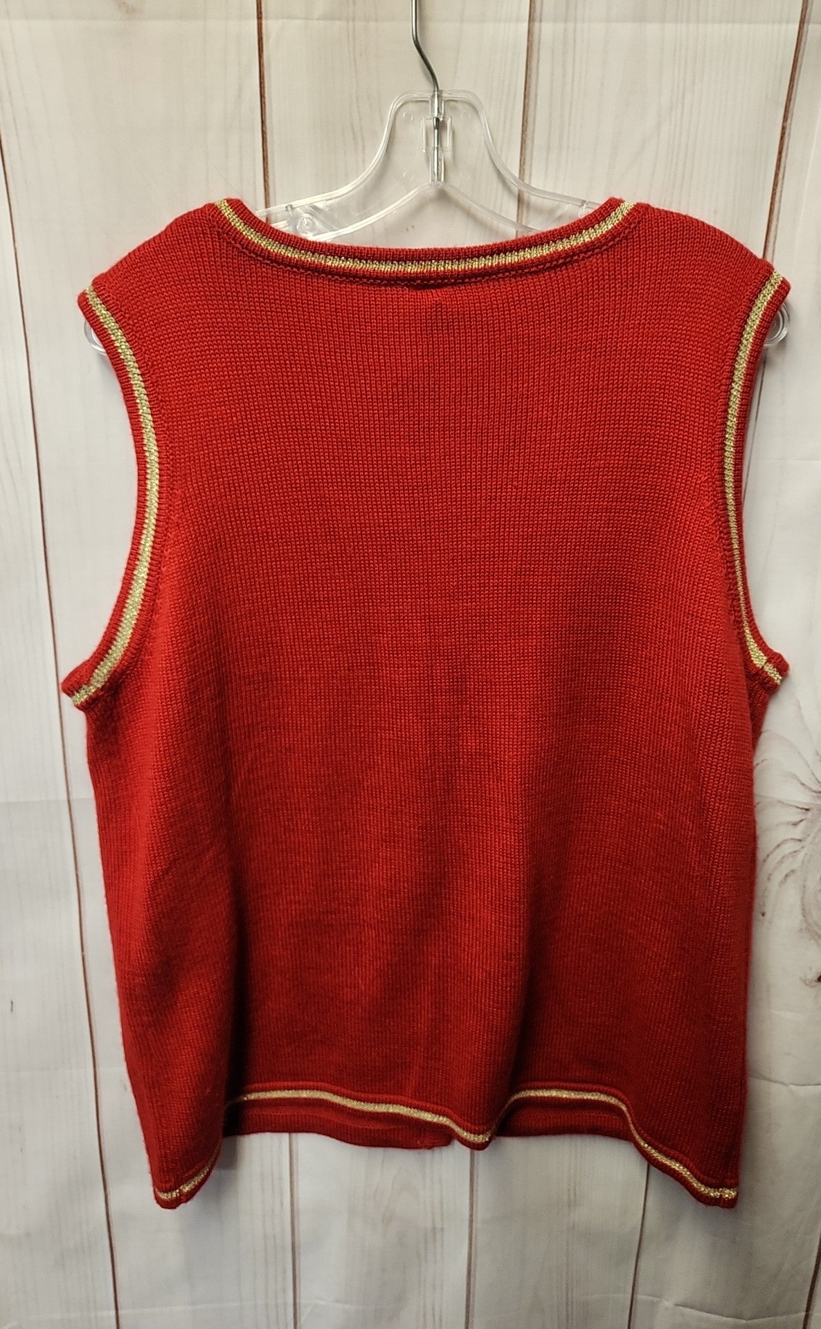 Women's Size L Red Holiday Vest