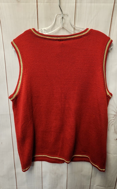 Women's Size L Red Holiday Vest