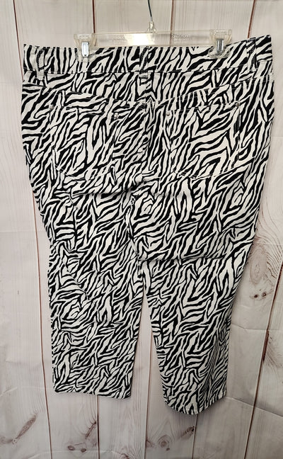 Chico's Women's Size 3 = US 16 White & Black Pants
