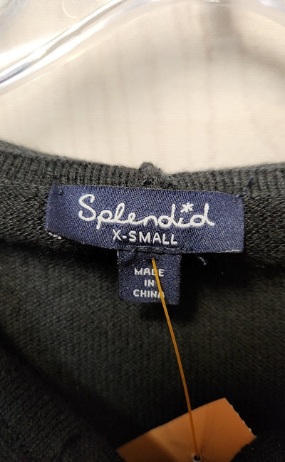 Splendid Women's Size XS Black Hooded Sweater