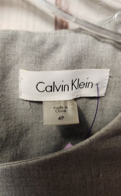 Calvin Klein Women's Size 4 Petite Gray & Blue Dress