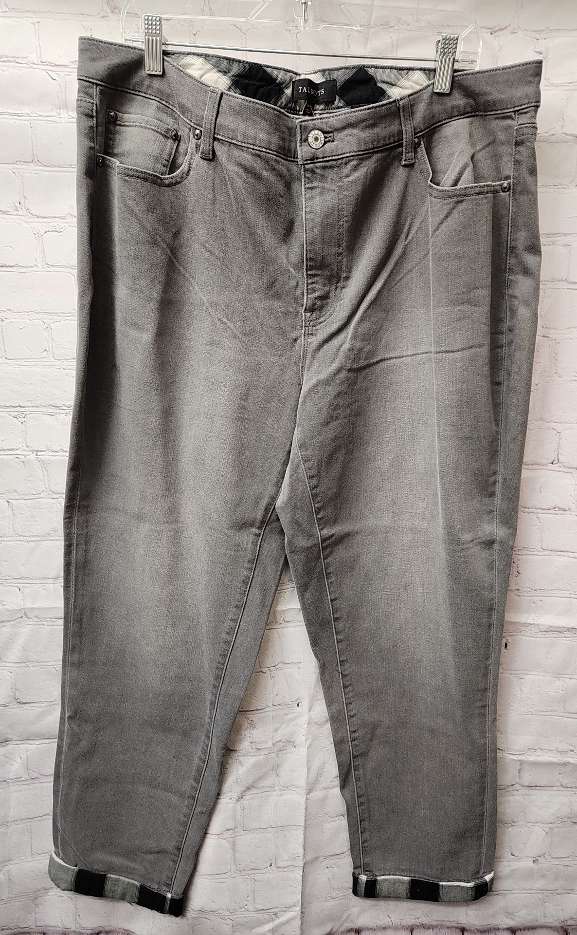 Talbots Women's Size 33 (15-16) Gray Jeans