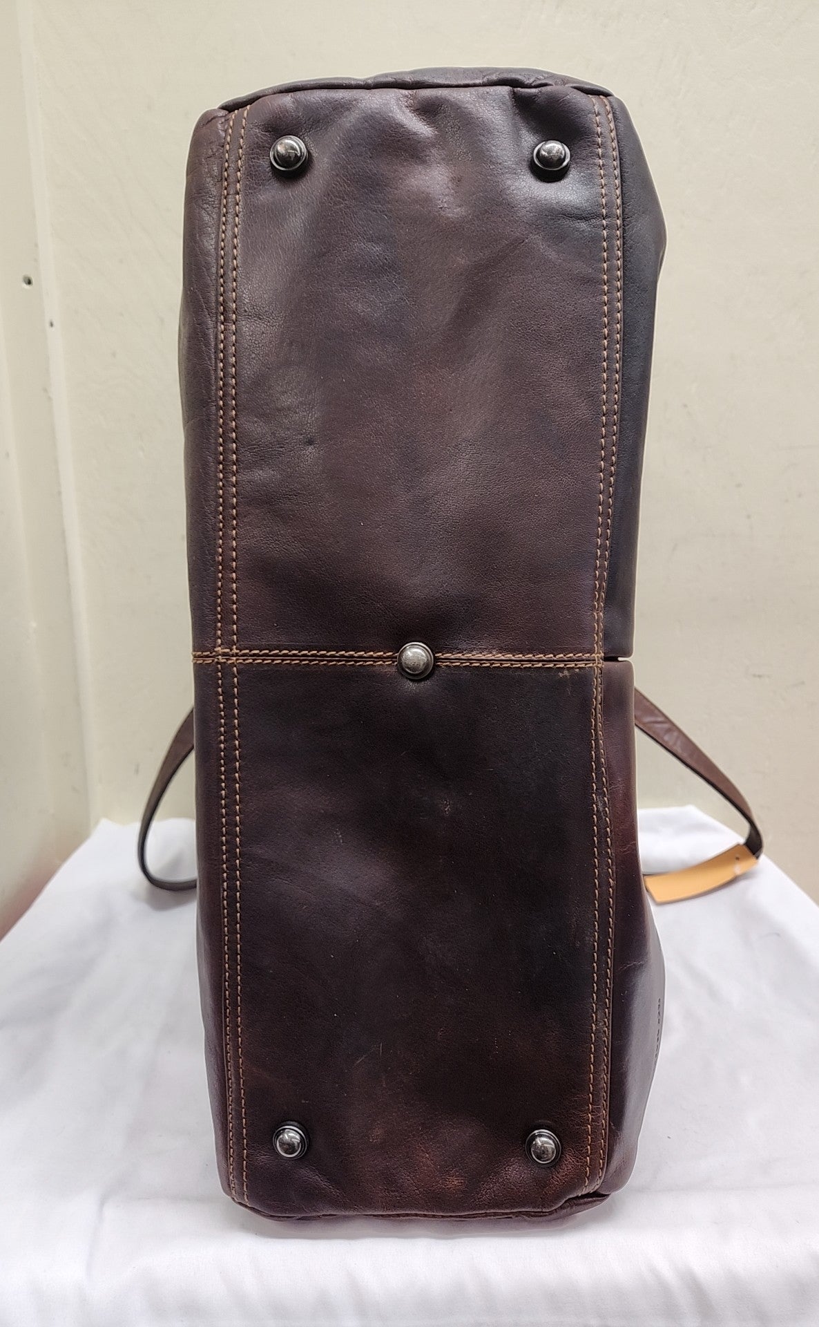 Jack Georges Brown Leather Duffle Bag