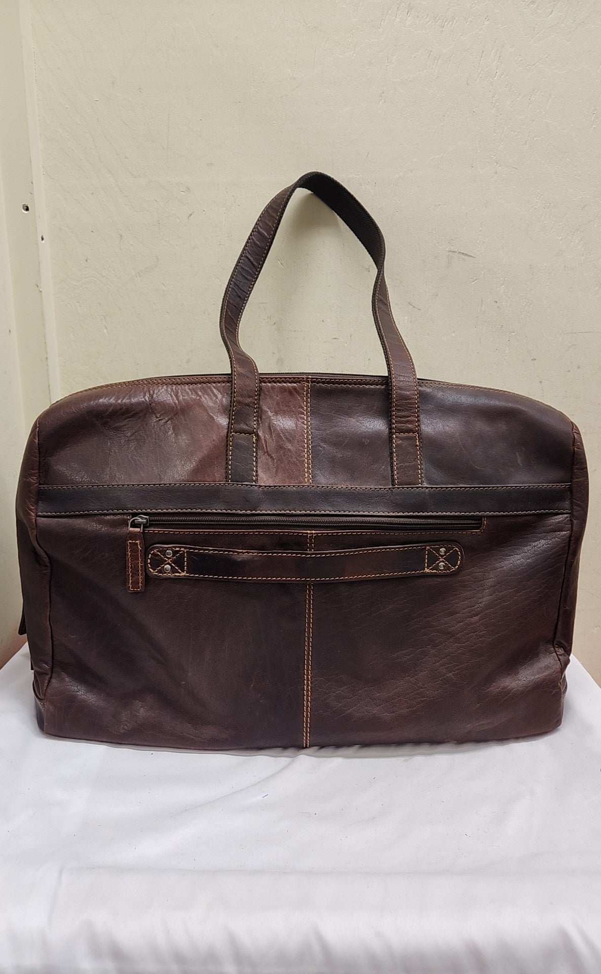 Jack Georges Brown Leather Duffle Bag