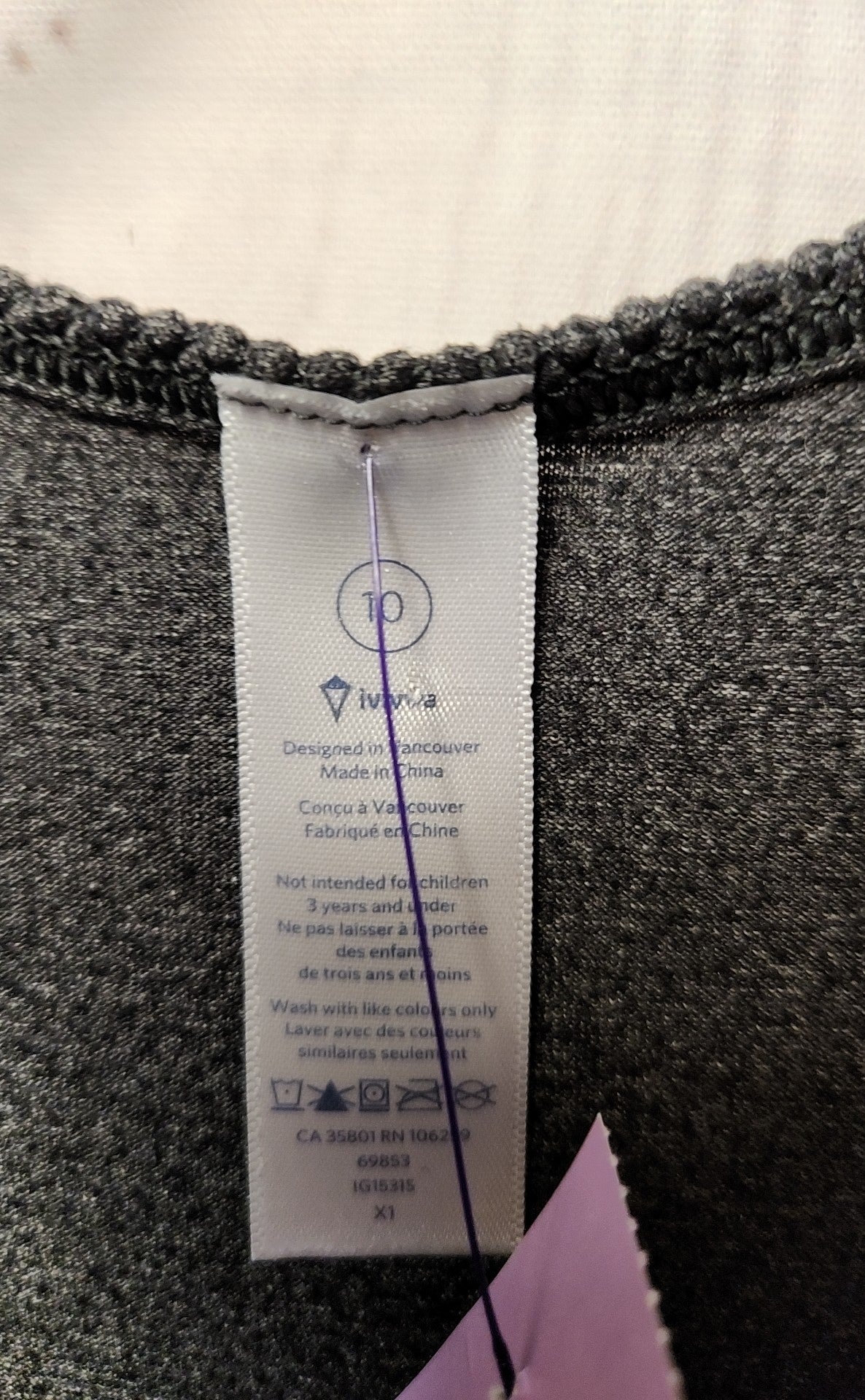 Ivivva - Lululemon Girl's Size 10 Gray Shirt