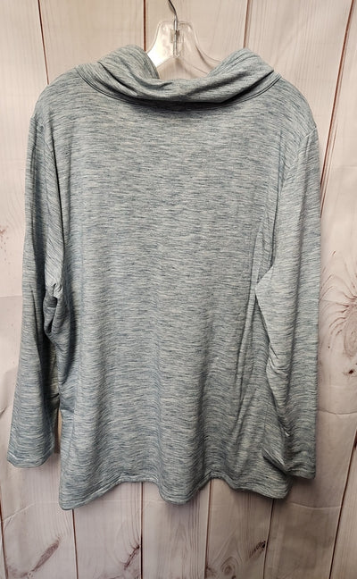 Talbots Women's Size 2X Light Blue Long Sleeve Top