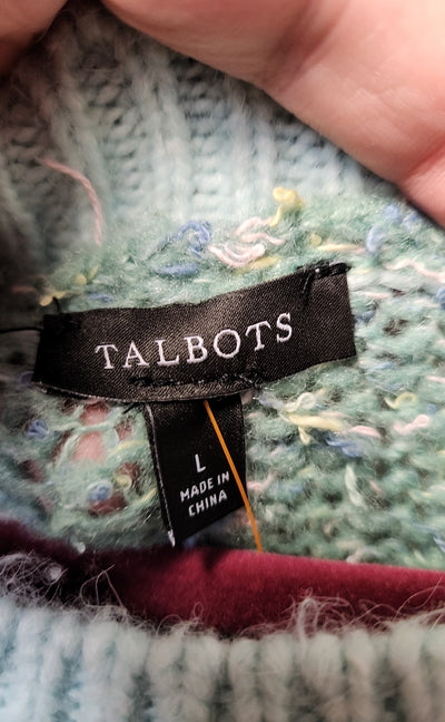 Talbots Women's Size L Blue & Green Sweater
