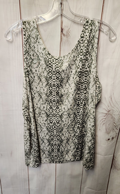 Travelers by Chico's Women's Size 3 = US XL Green Sleeveless Top