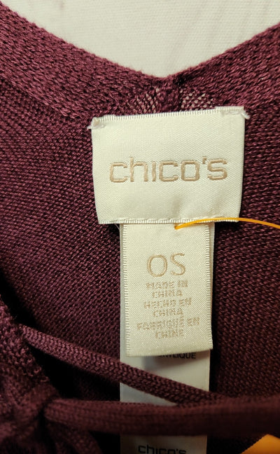 Chico's Women's Size One Size Maroon Poncho