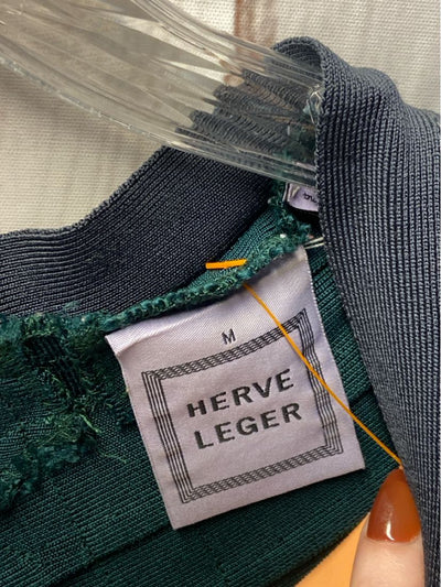 Herve Leger Women's Size M Green Dress
