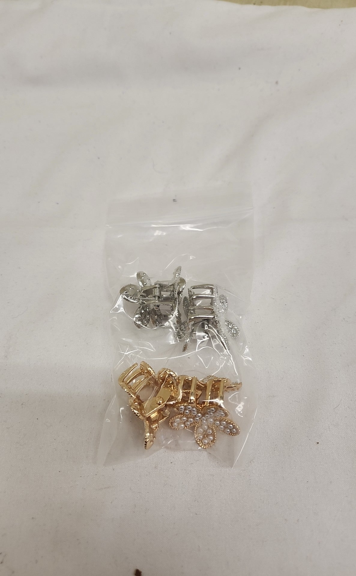 4PCS Gold & Silver Hair Clips Cosmetic