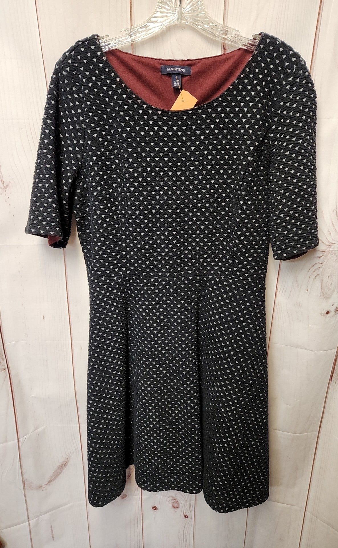 Lands End Women's Size L Black Dress