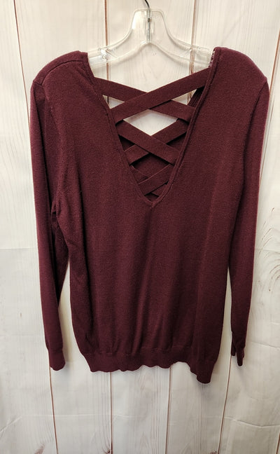 Love Ellie Women's Size L Maroon Sweater