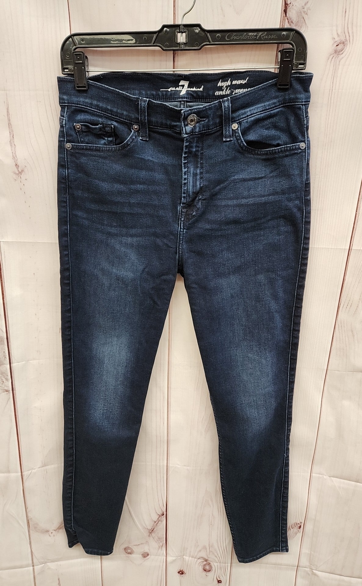 7 For All Mankind Women's Size 29 (7-8) High Rise Ankle Gwenevere Blue Jeans