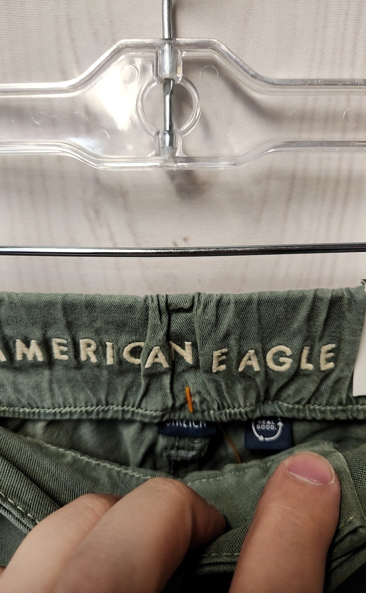 NWT American Eagle Women's Size 2 Green Pants Dreamy Drape Baggy Wide Leg