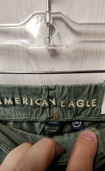 NWT American Eagle Women's Size 2 Green Pants Dreamy Drape Baggy Wide Leg