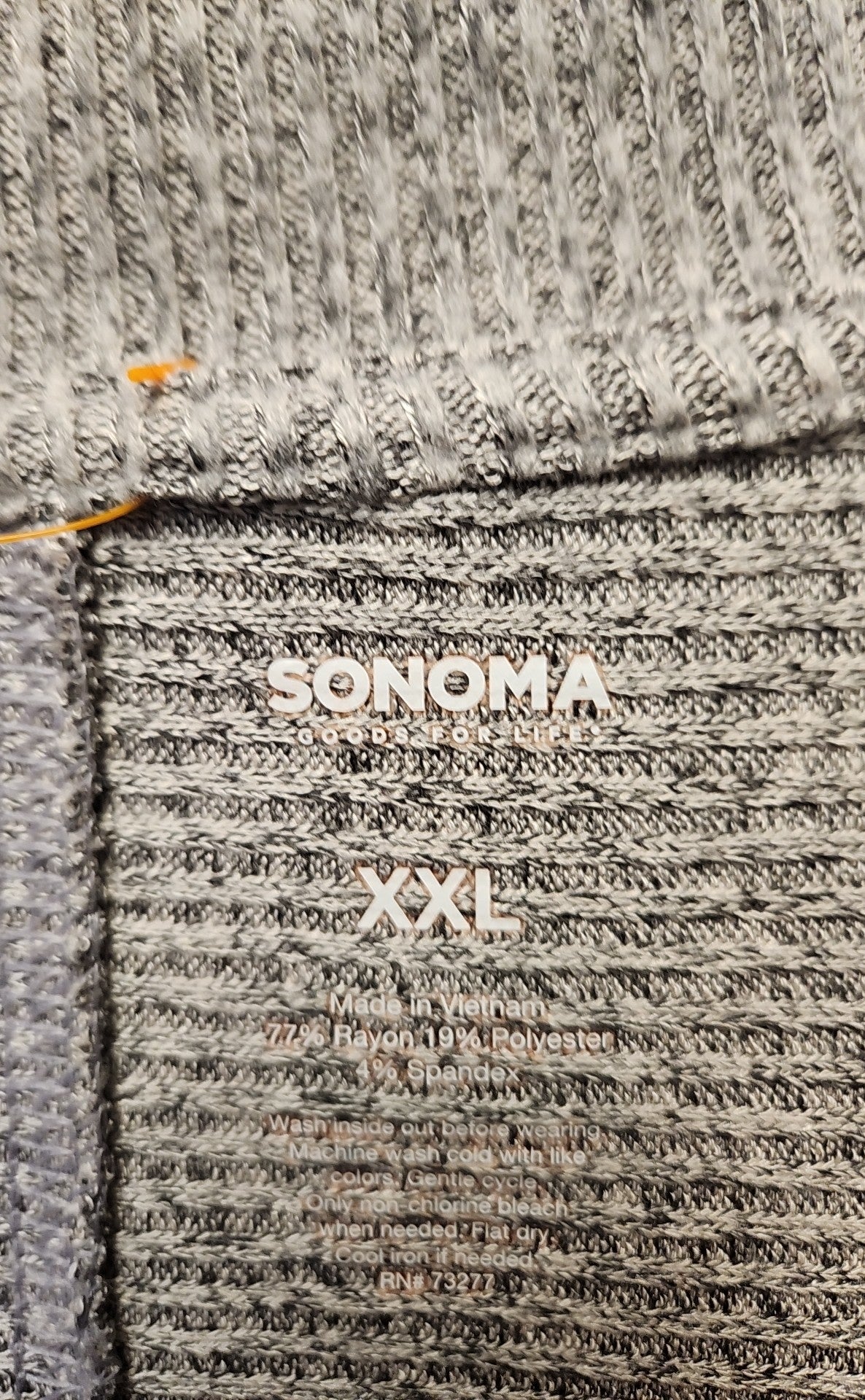 Sonoma Women's Size XXL Gray Long Sleeve Top