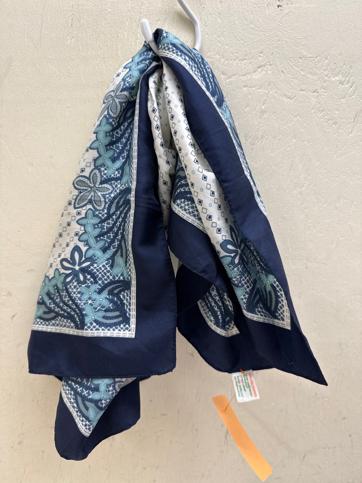 White & Blue Dress Scarf