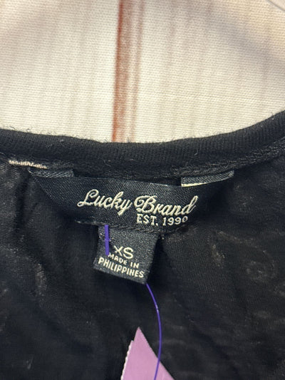 Lucky Brand Women's Size XS Black 3/4 Sleeve Top