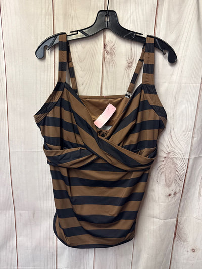 Lands End Women's Size 18 Brown Swim Top
