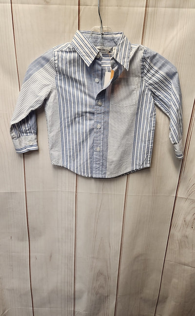 NWT Rachel Zoe x Janie & Jack Boy's Size 12-18 Months Blue Shirt
