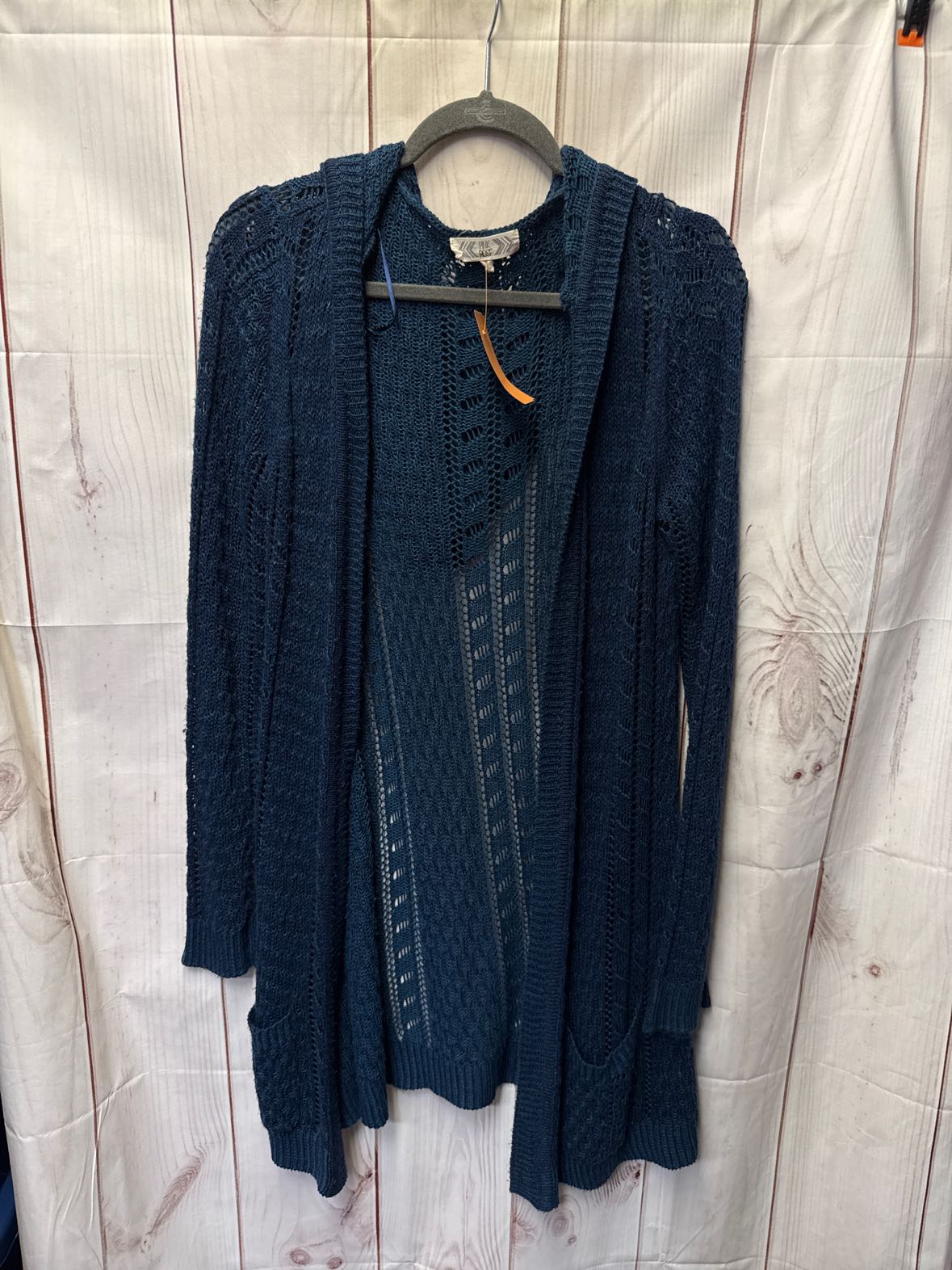 Pink Rose Women's Size L Blue Cardigan