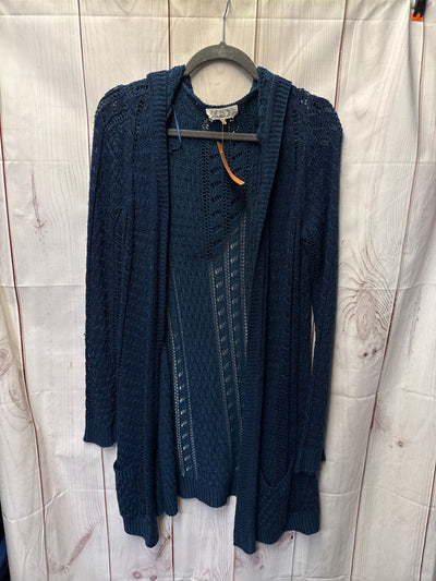 Pink Rose Women's Size L Blue Cardigan
