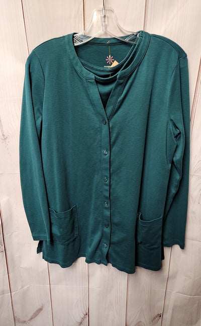 Isaac Mizrahi Live Women's Size S Green Shirt Set