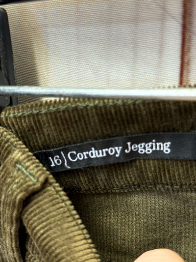 Talbots Women's Size 16 Green Corduroy Jegging Pants