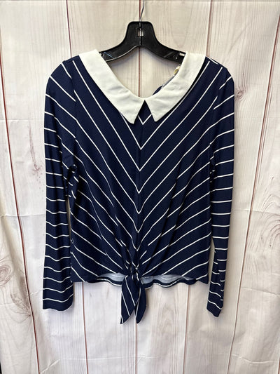 Monteau Women's Size M Navy Long Sleeve Top