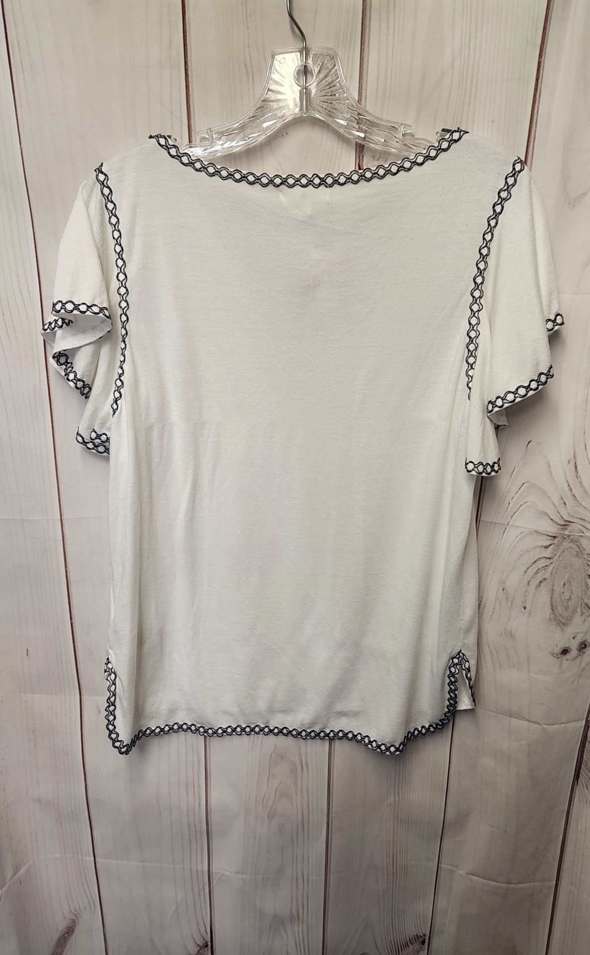 Max Studio Women's Size XS White Short Sleeve Top
