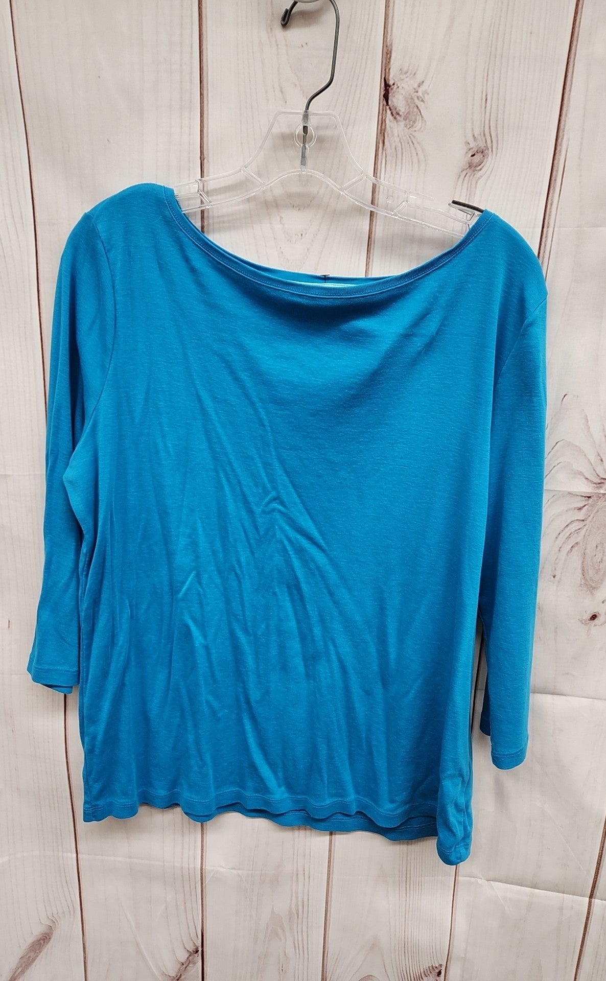 Talbots Women's Size 1X Turquoise 3/4 Sleeve Top