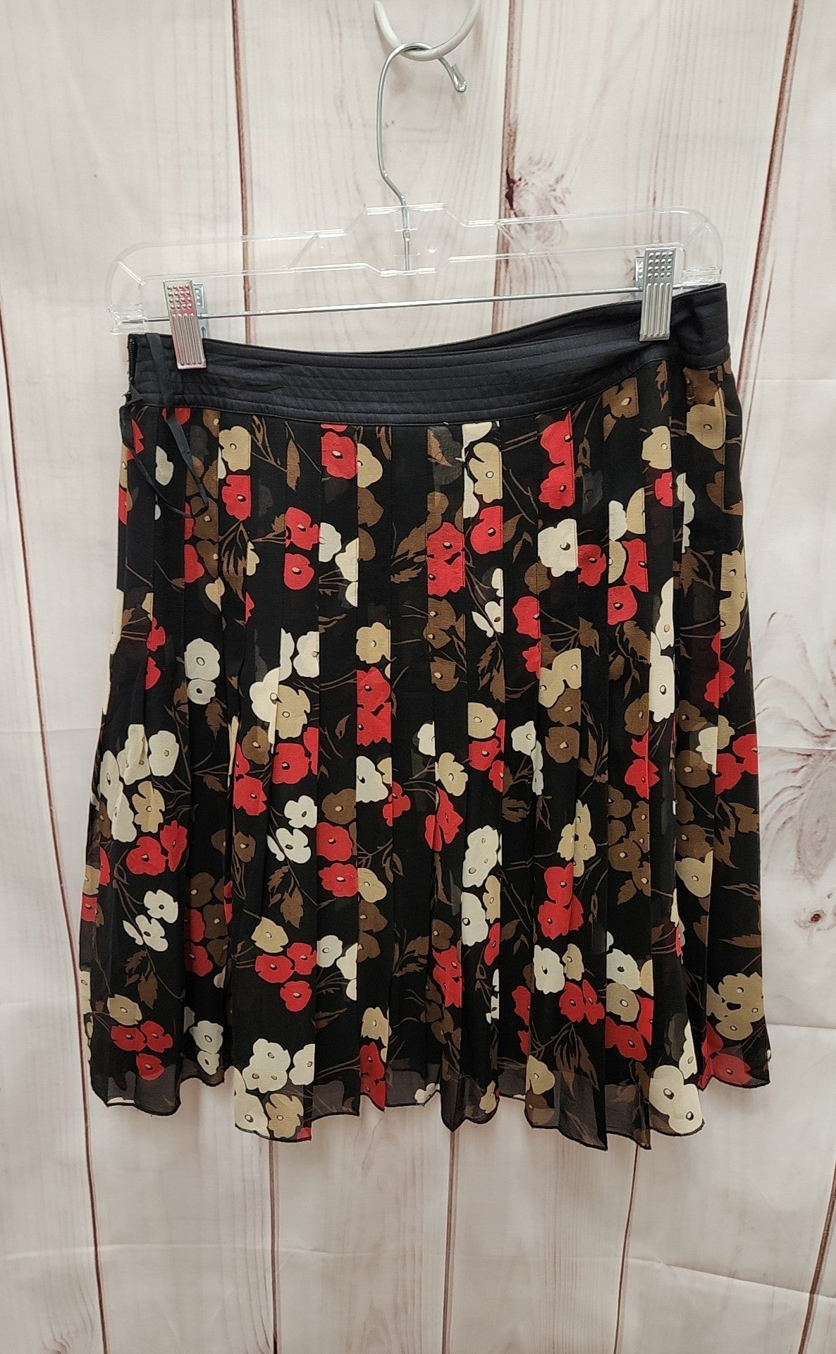 Nine West Women's Size 2 Black Floral Skirt