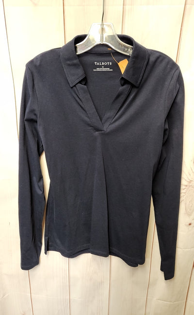 Talbots Women's Size M Navy Long Sleeve Top