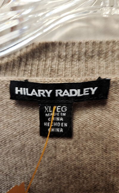 Hilary Radley Women's Size XL Brown Cashmere Sweater
