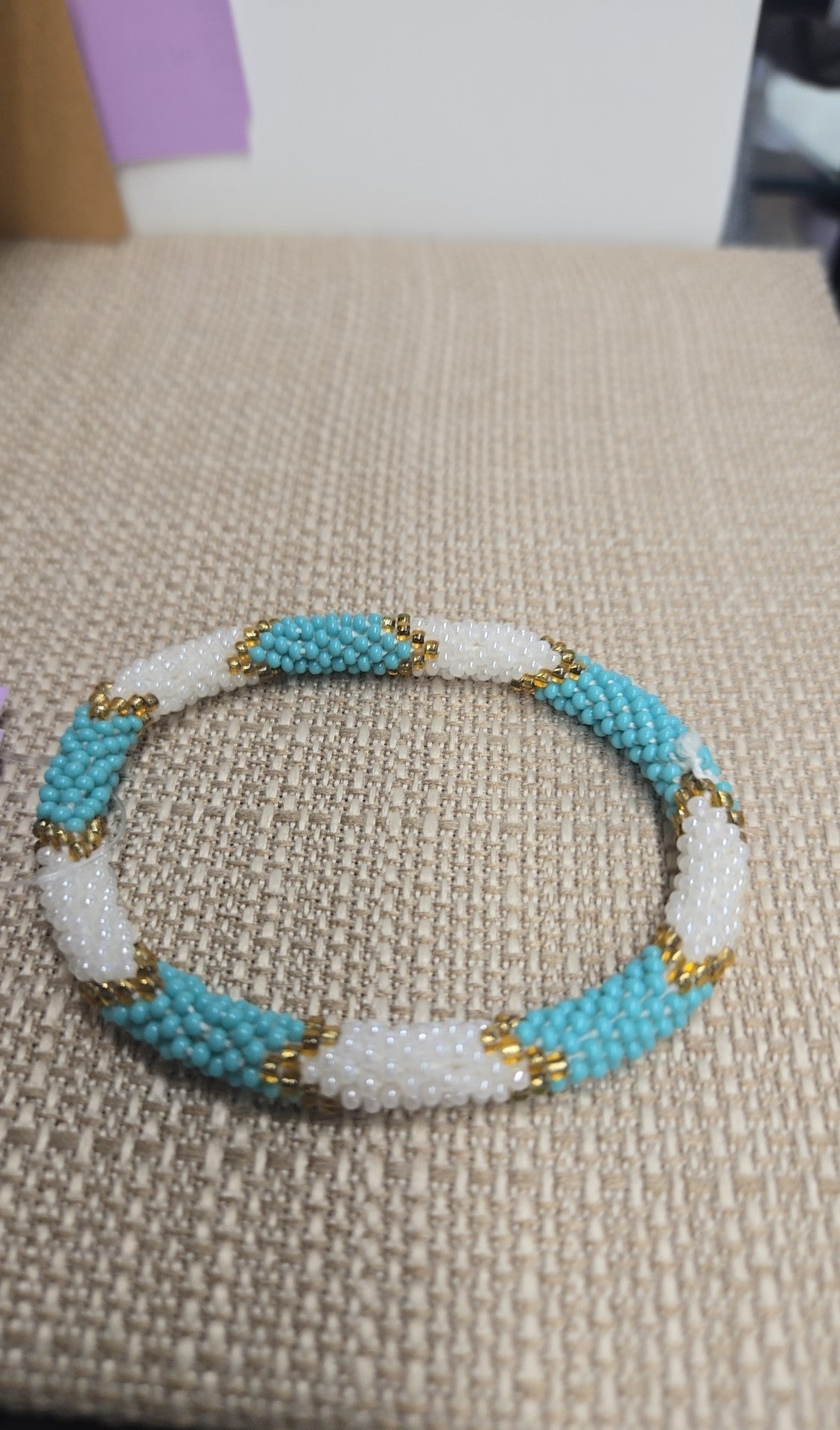Blue Beaded Bracelet