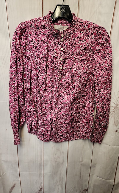 Loft Women's Size XS Pink Long Sleeve Top