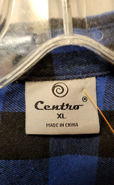 Centro Men's Size XL Blue Shirt