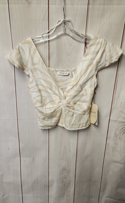 NWT Midnight SkyWomen's Size XS Beige Short Sleeve Top