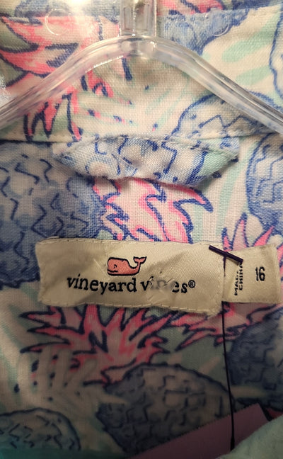 Vineyard Vines Women's Size 16 Blue Dress