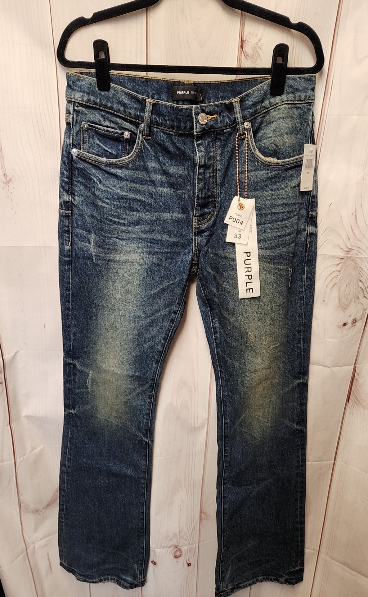 NWT Purple Brand Women's Size 33 (15-16) Dk Indigo Jeans P004 Flare