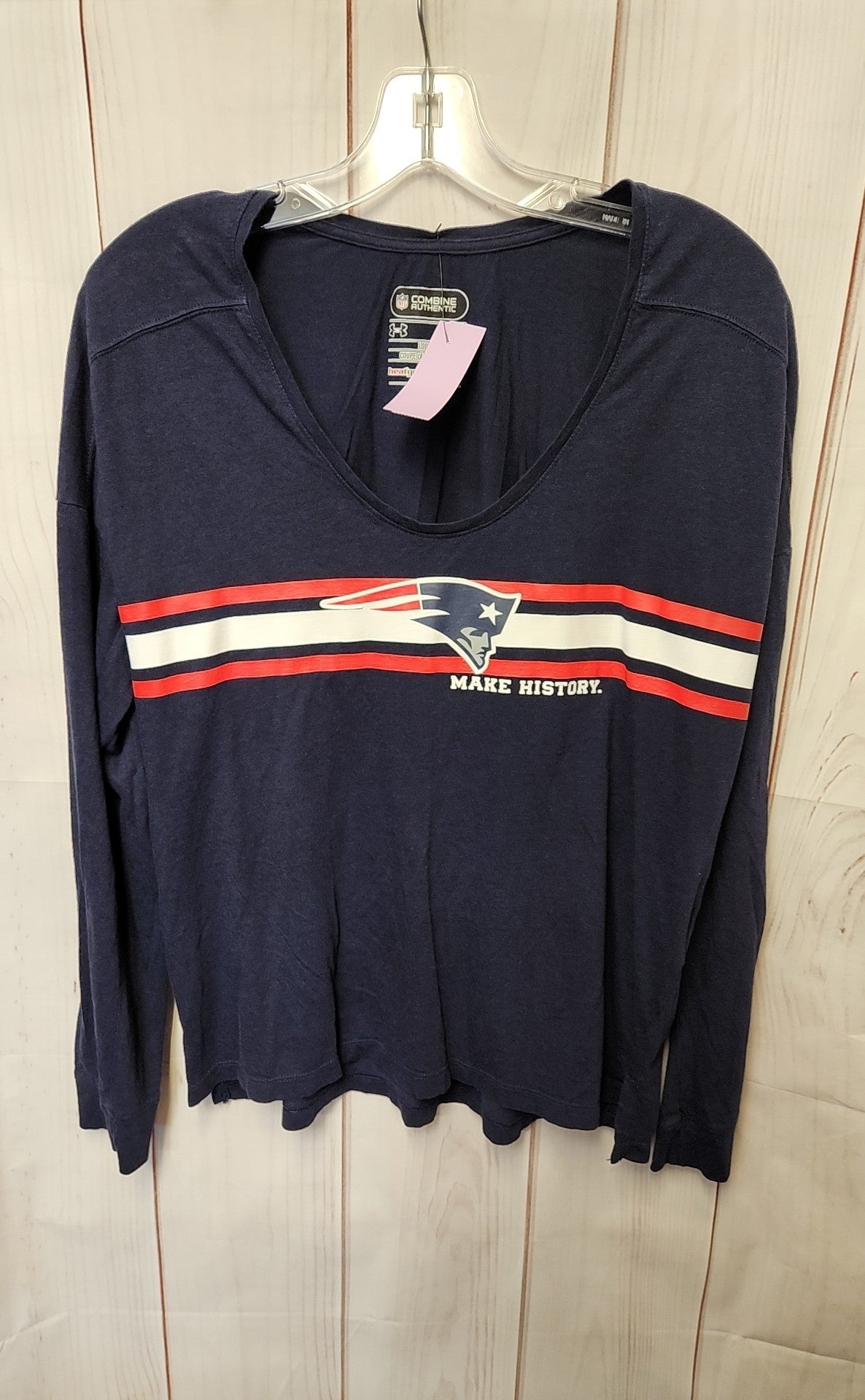 Patriots Women's Size M Navy Long Sleeve Top