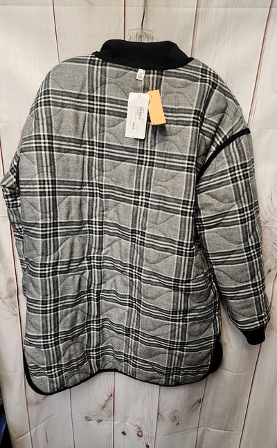 NWT Evereve Women's Size M Black Georgetown Reversible Coat