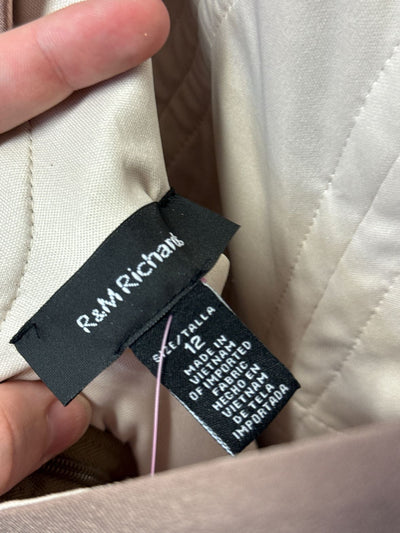 NWT R&M Richards Women's Size 12 Beige Dress