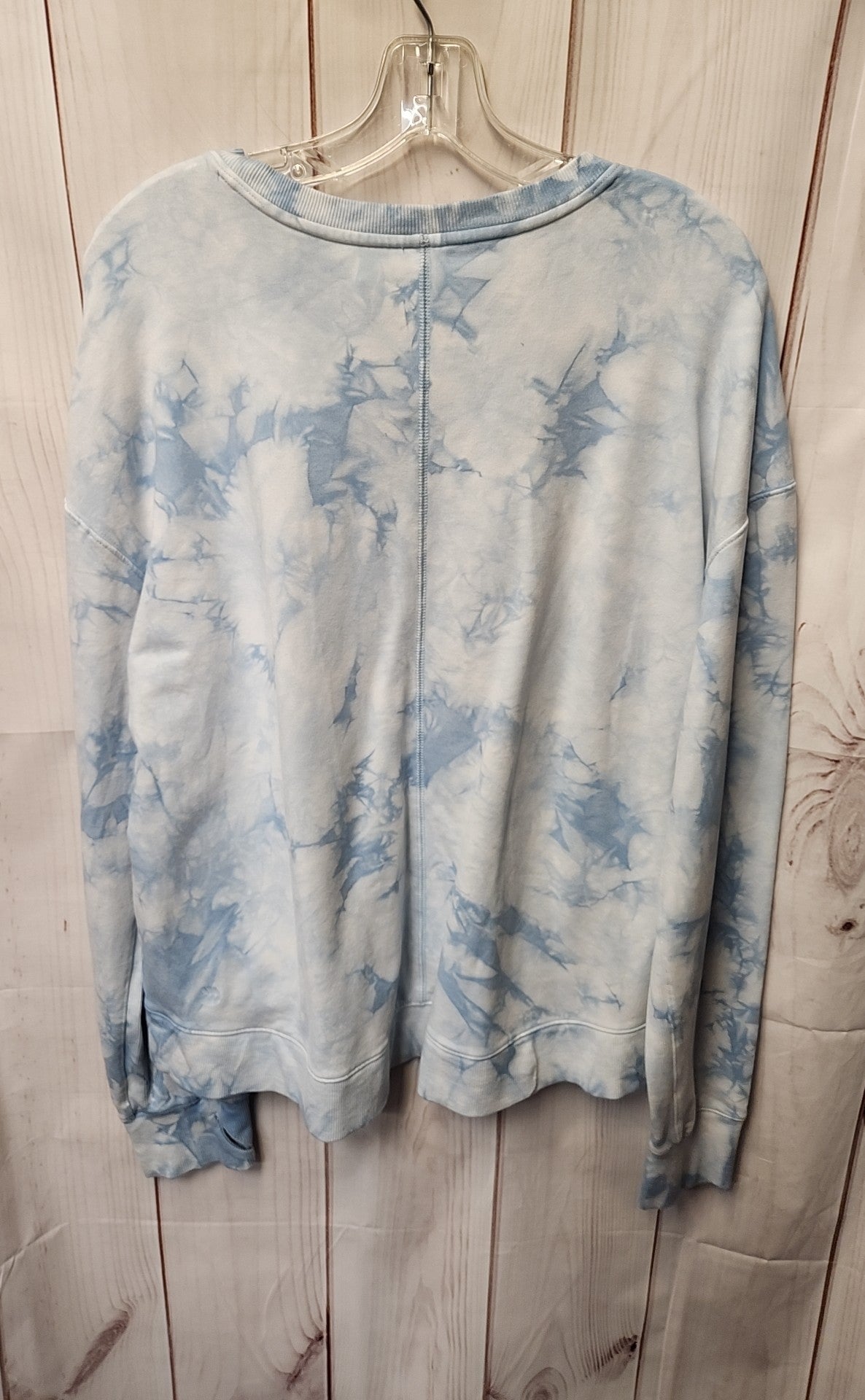 All in Motion Women's Size L White & Blue Tie Dye Sweatshirt