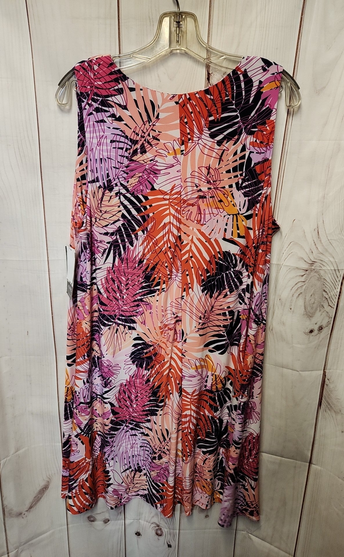 NWT Jones New York Women's Size XL Pink Floral Dress